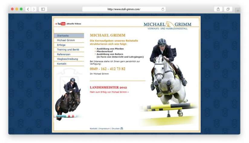 Website und Logo für Michael Grimm.
